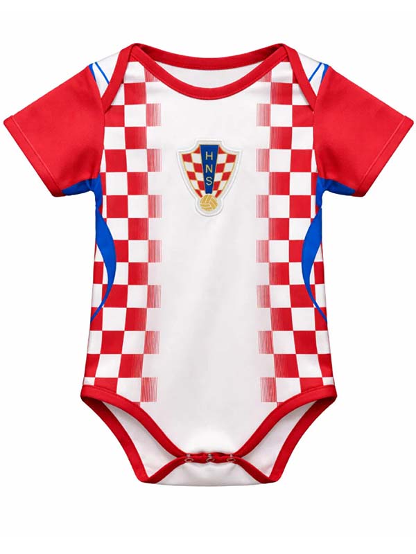 Croatia home baby onesies bodysuit jersey 2026 world cup