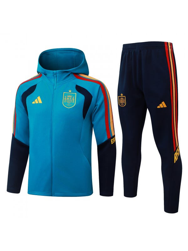 Spain hoodie jacket mens training blue black tracksuit 2026-2027