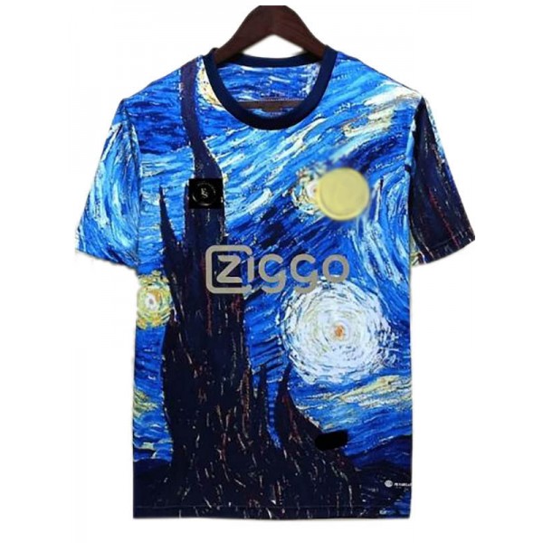 Ajx Van Gogh's Starry Sky jersey soccer uniform men's blue sportswear football kit top shirt 2023-2024