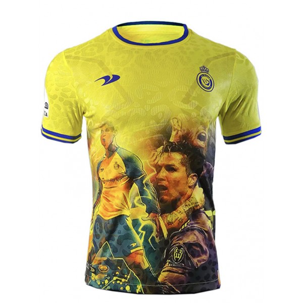 Al-Nassr special edition jersey player version soccer uniform men's yellow football kit top sports shirt 2023-2024