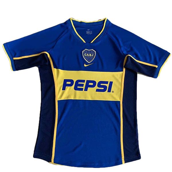 Boca home retro soccer jersey maillot match men's 1st sportwear football shirt 2002