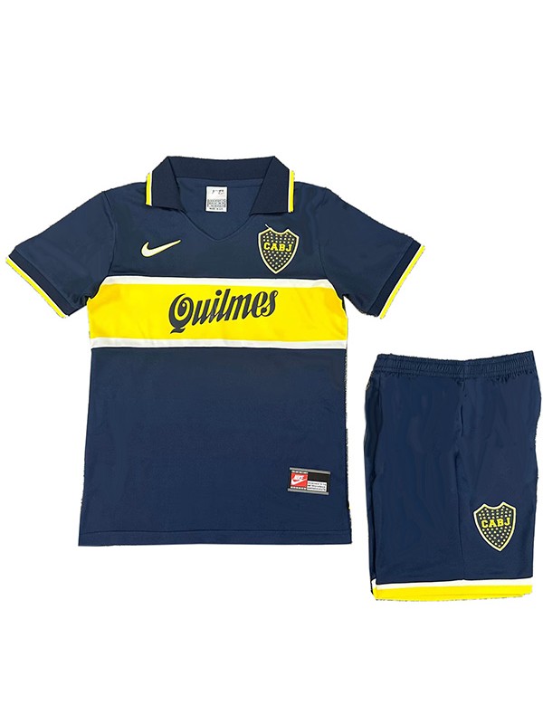 Boca Juniors maglia da calcio retrò per bambini kit da calcio vintage per bambini mini maglia da calcio vintage uniformi giovanili 1996-1997