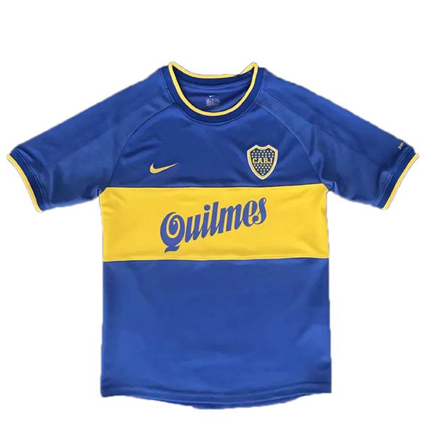 Boca juniors home retro soccer jersey maillot match men's 1st sportwear football shirt 1999-2000