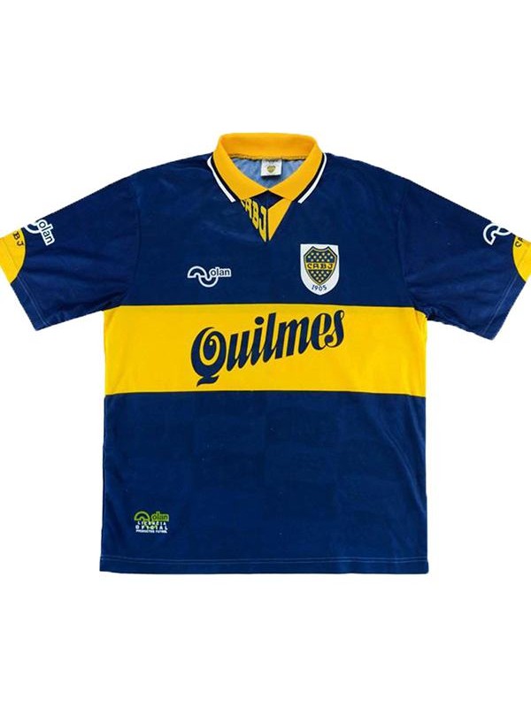 Boca juniors home retro soccer jersey maillot match men's first sportswear football shirt 1995-1997
