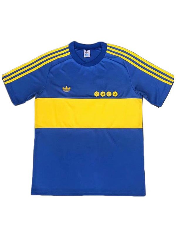 Boca juniors home retro soccer jersey maillot match men's first sportwear football shirt 1981