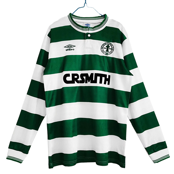 Celtic home retro long sleeve jersey soccer uniform men's first sports football kit top shirt 1987-1988