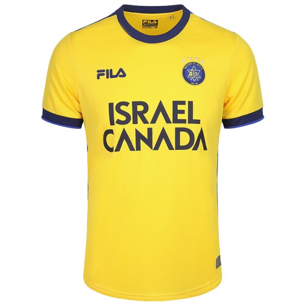 Maccabi tel aviv home jersey soccer uniform men's first football kit top sports shirt 2023-2024