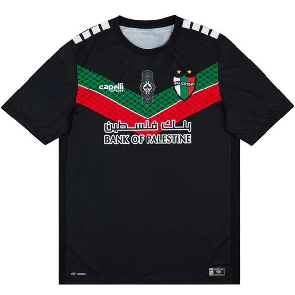 Palestino Deportivo away jersey soccer uniform men's black sportswear football kit top shirt 2023-2024