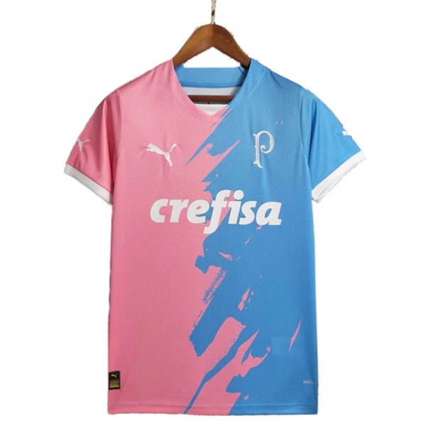 Palmeiras special edition jersey soccer uniform men's blue pink sports football kit top shirt 2023-2024