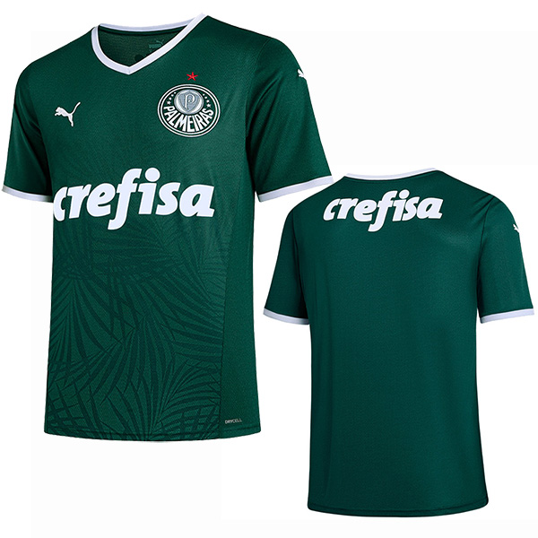 PUMA de Palmeiras home jersey soccer match kit men's first sportswear football tops sport shirt 2022-2023