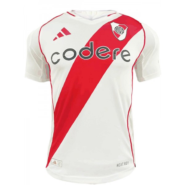 River Plate home jersey soccer uniform men's first sportswear football kit top shirt 2024-2025