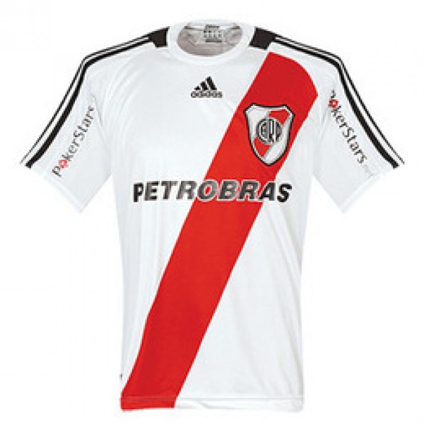 River plate home retro jersey soccer uniform men's first football tops shirt 2009-2010