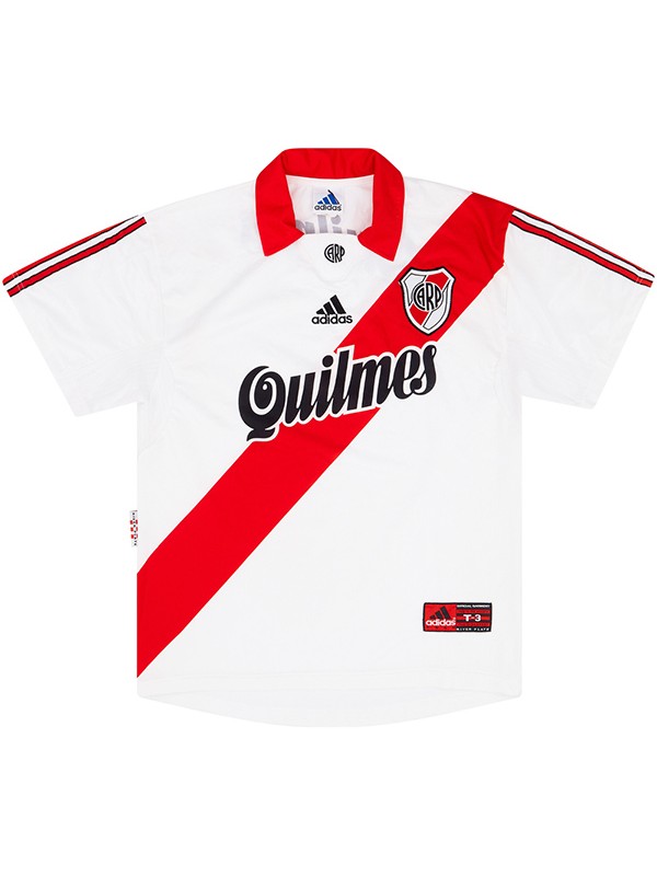 River Plate home retro jersey soccer uniform men's first sportswear football kit top shirt 1998-1999
