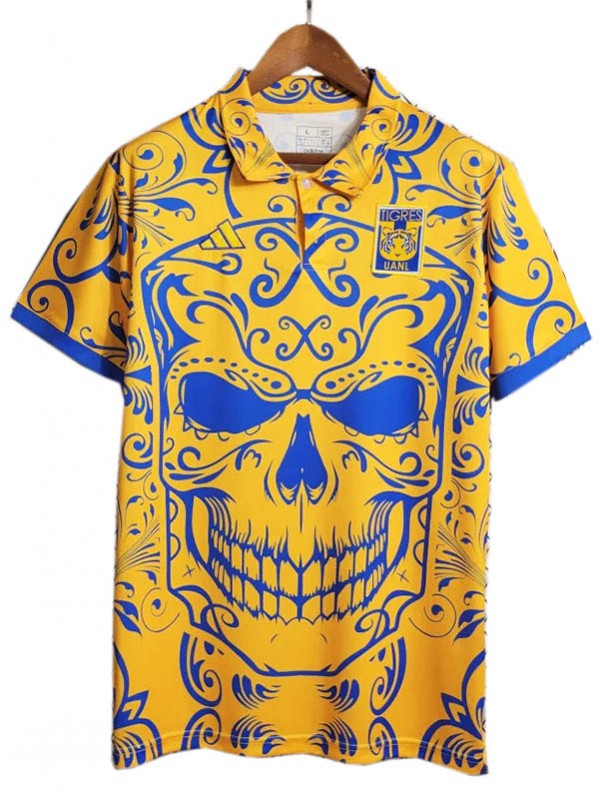 Tigres UANL Halloween special jersey soccer uniform men's yellow sports football kit top shirt 2023-2024