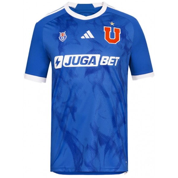 Universidad de Chile home jersey soccer uniform men's first football kit sports top shirt 2024-2025