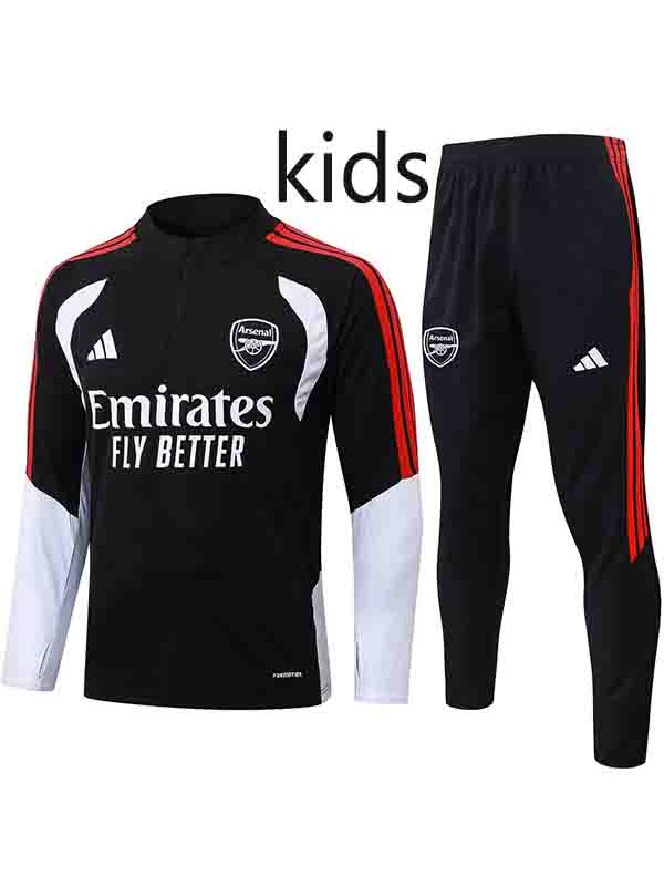 Arsenal kids tracksuit children black training kit 2026-2027