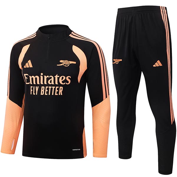 Arsenal tracksuit mens black orange training kit 2026-2027