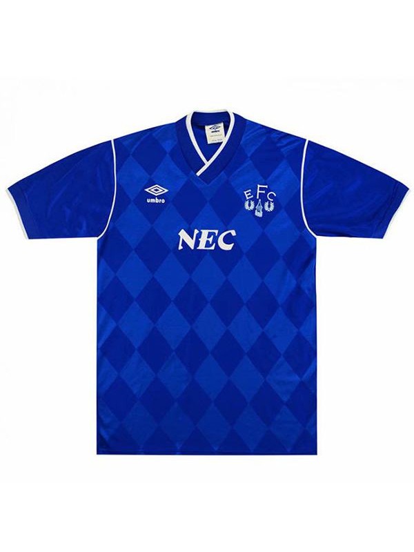 Everton home retro jersey maillot match men's 1st soccer sportwear football shirt 1986-1987