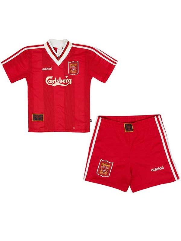 Liverpool home kids kit children retro jersey 1995-1996