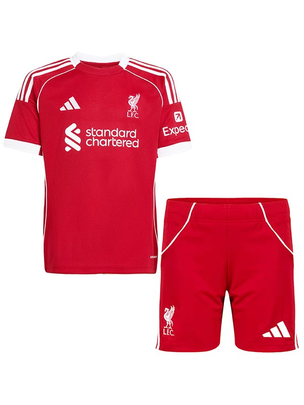 Liverpool home kids kit childrens jersey 2025-2026