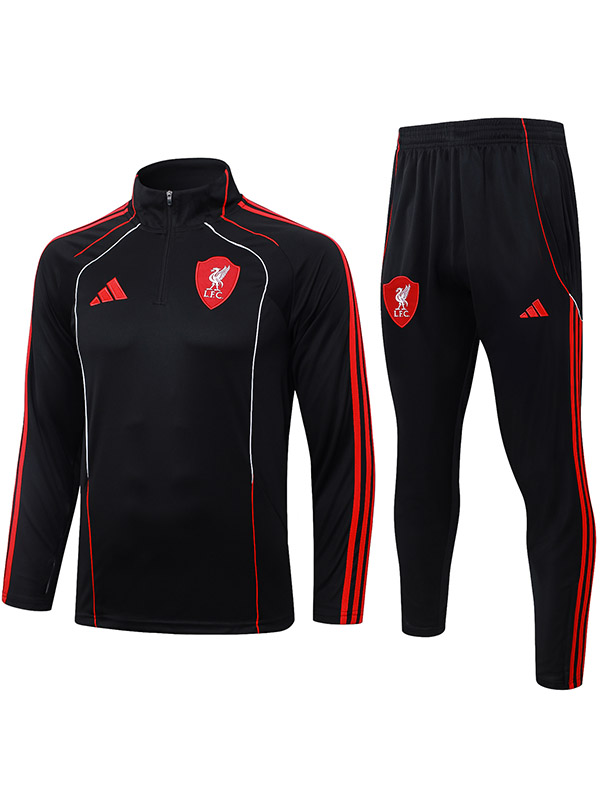 Liverpool tracksuit mens black red training kit 2025-2026