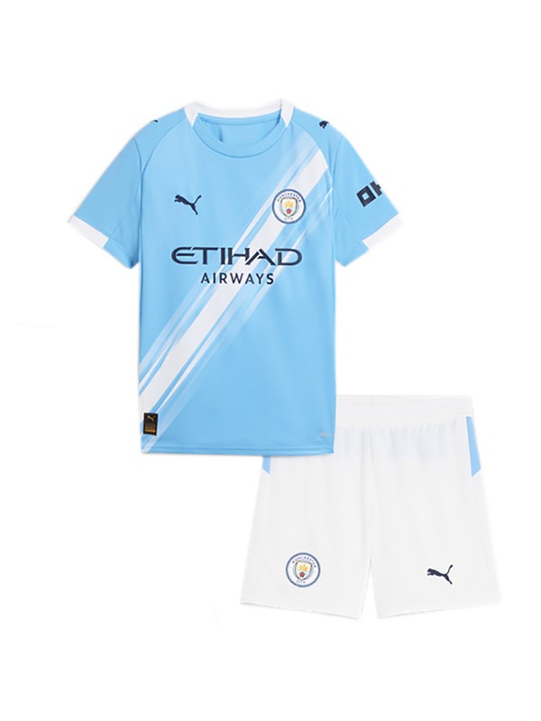 Manchester city home kids kit childrens jersey 2025-2026
