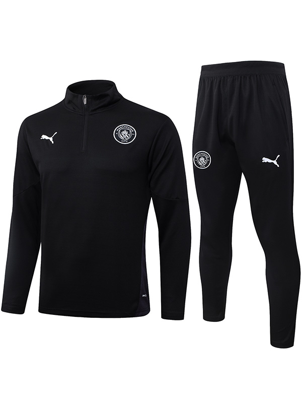 Manchester city tracksuit mens all black training kit 2025-2026
