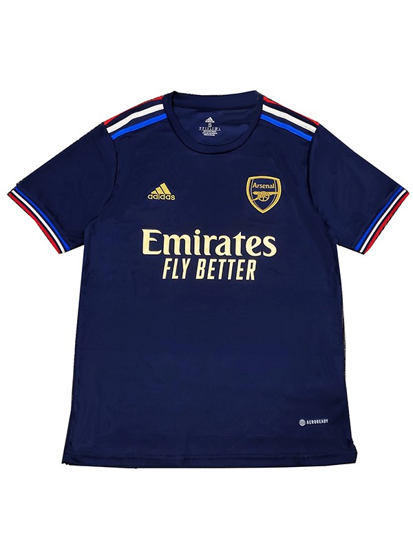 Arsenal pre-match training jersey soccer uniform men's navy sportswear football white tops sport shirt 2023-2024