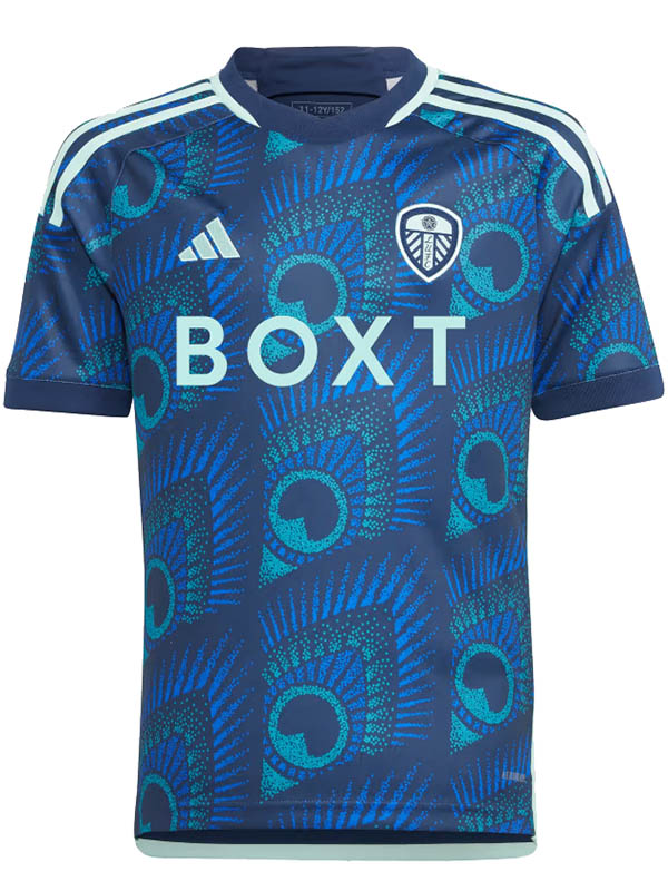 Leeds United away jersey soccer uniform men's second sportswear football kit top shirt 2023-2024