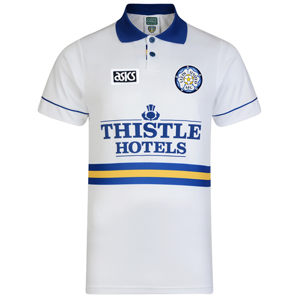 Leeds United home retro jersey men's first sportswear football white shirt