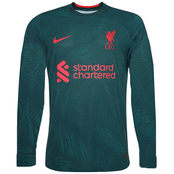 Liverpool third long sleeve jersey soccer uniform men's 3rd sports kit football tops shirt 2022-2023