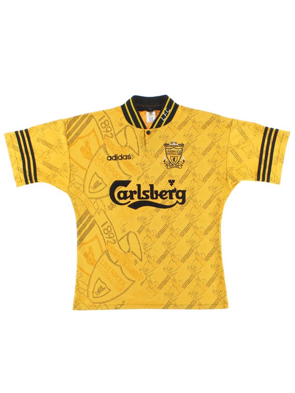 Liverpool terza maglia retrò del divisa da calcio vintage terza maglia da calcio per abbigliamento sportivo da uomo 1994-1996