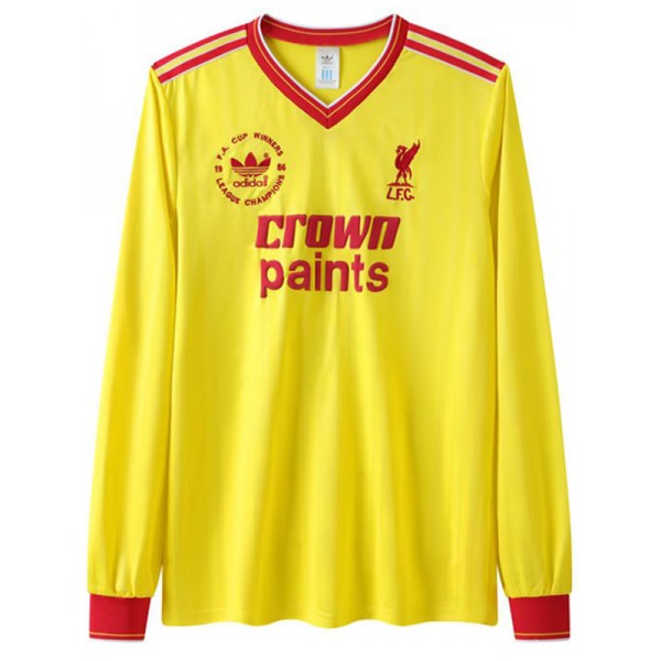 Liverpool third retro long sleeve jersey soccer uniform men's 3rd football kit sports top shirt 1985-1986