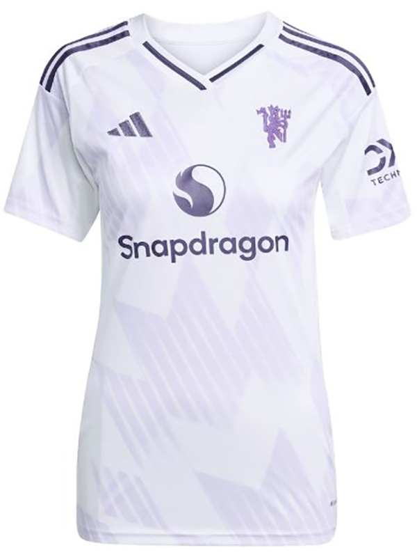 Manchester united maglia da calcio da donna, kit da calcio da trasferta, seconda divisa sportiva da calcio top maglietta sportiva 2025-2026