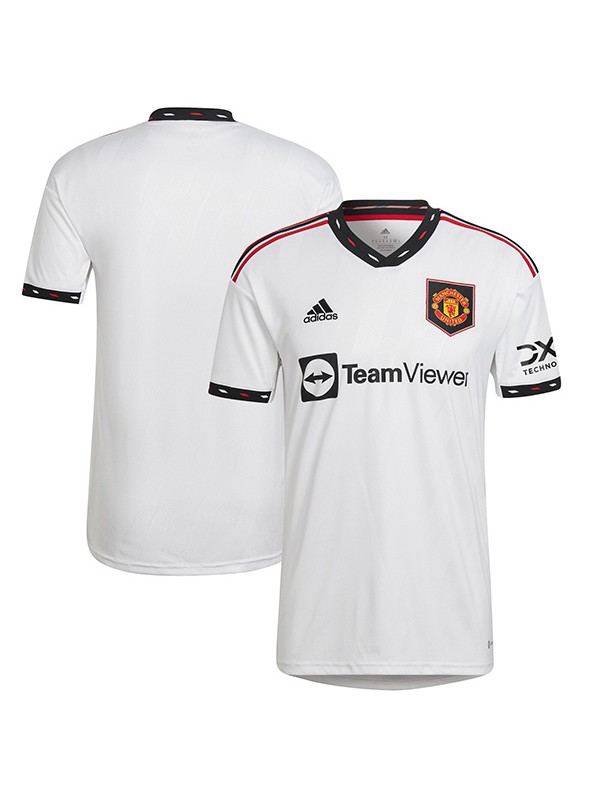 Manchester united away jersey second soccer uniform men's football sport kit white tops shirt 2022-2023