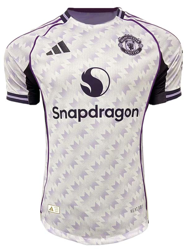 Manchester united maglia da trasferta uniforme da calcio seconda maglia da calcio sportiva da uomo top shirt 2025-2026
