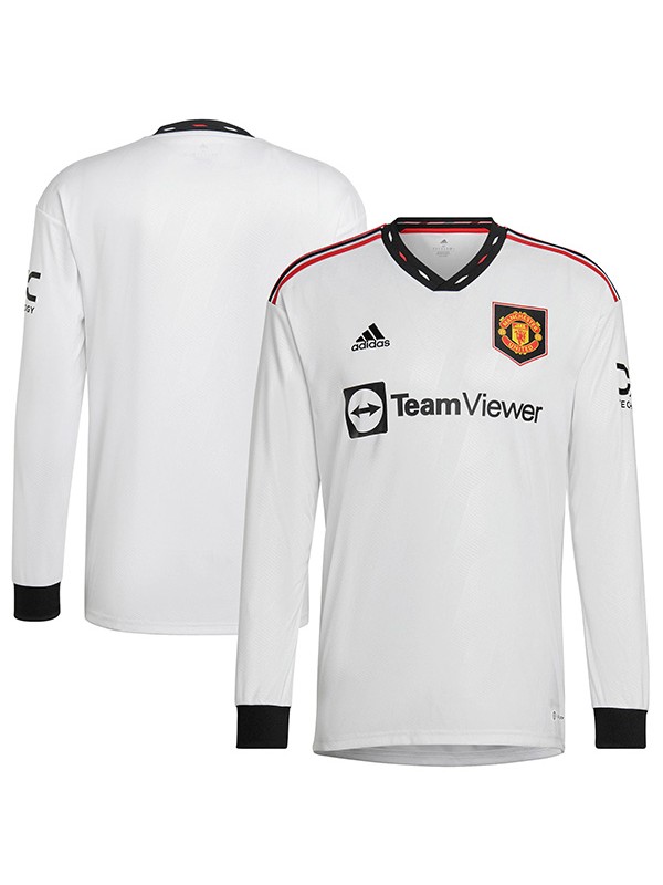 Manchester united away long sleeve jersey men's second sportswear football tops sport soccer shirt 2022-2023