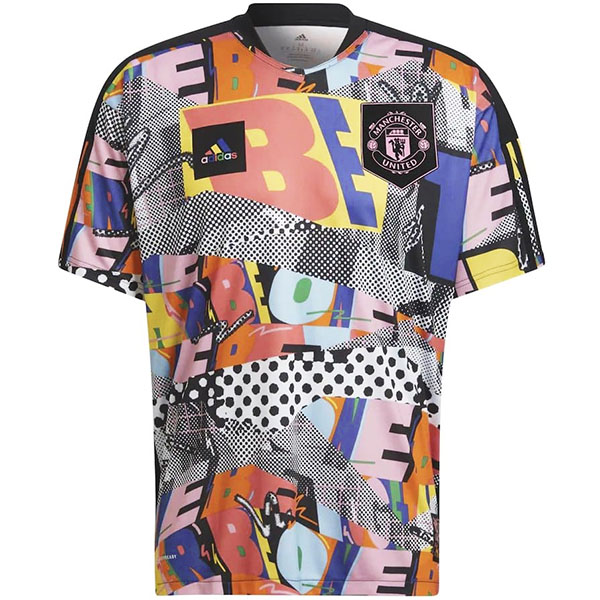 Manchester united love unites training jersey soccer special uniform men's sportswear football kit top shirt 2023-2024