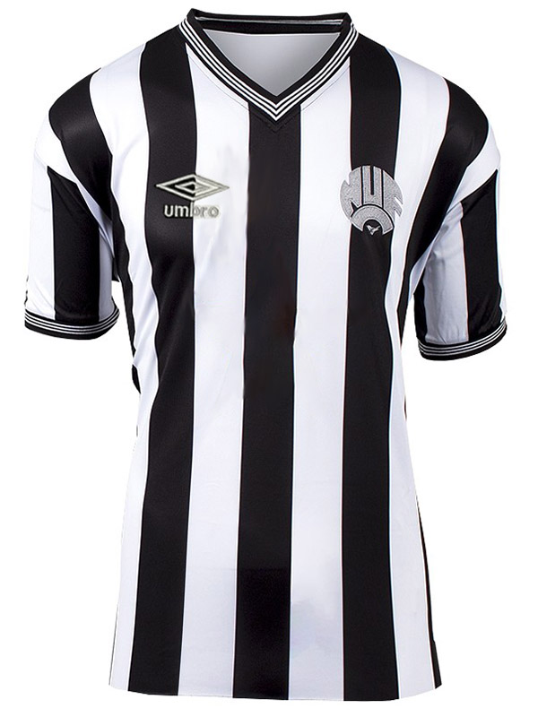 Newcastle united home retro jersey soccer uniform men's first sportswear football tops sport shirt 1983-1984
