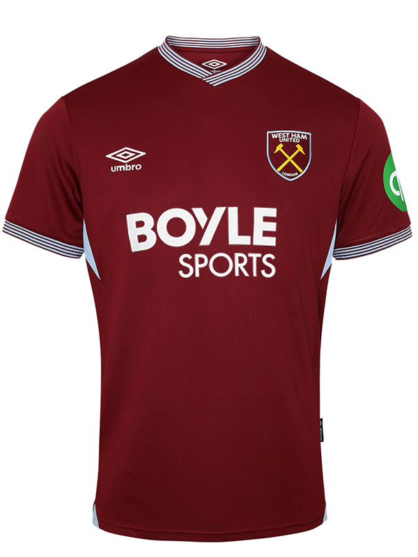 West ham united maglia da casa uniforme da calcio per adulti maglia da calcio prima divisa sportiva da uomo 2025-2026