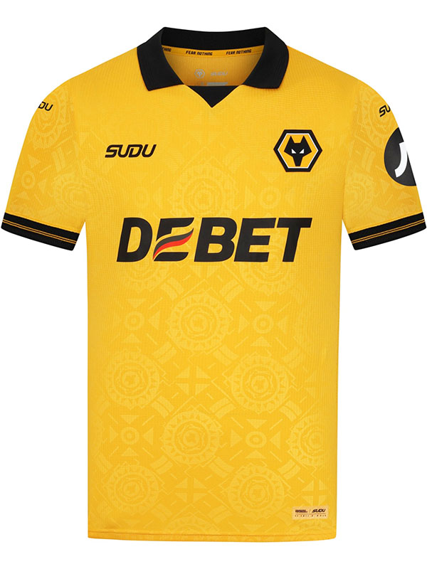 Wolverhampton Wanderers maglia da casa uniforme da calcio per adulti maglia da calcio prima divisa sportiva da uomo 2025-2026