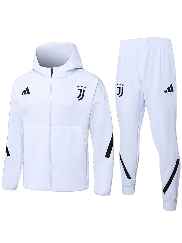 Juventus hoodie jacket white long zipper tracksuit 2025-2026