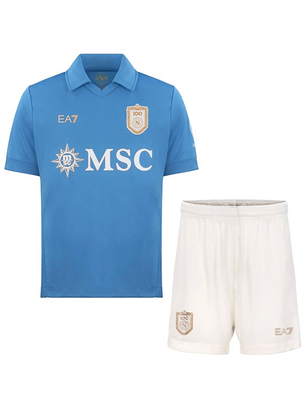 SSC Napoli home 100th kids kit childrens jersey  2026-2027