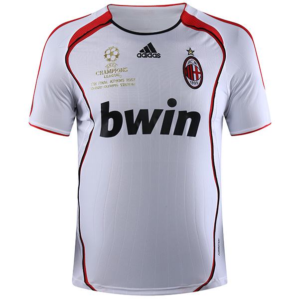 AC milan away retro jersey maillot match men's second sportwear football shirt 2006-2007