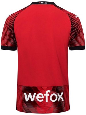 AC milan home jersey soccer uniform men's first football kit sports top shirt 2023-2024