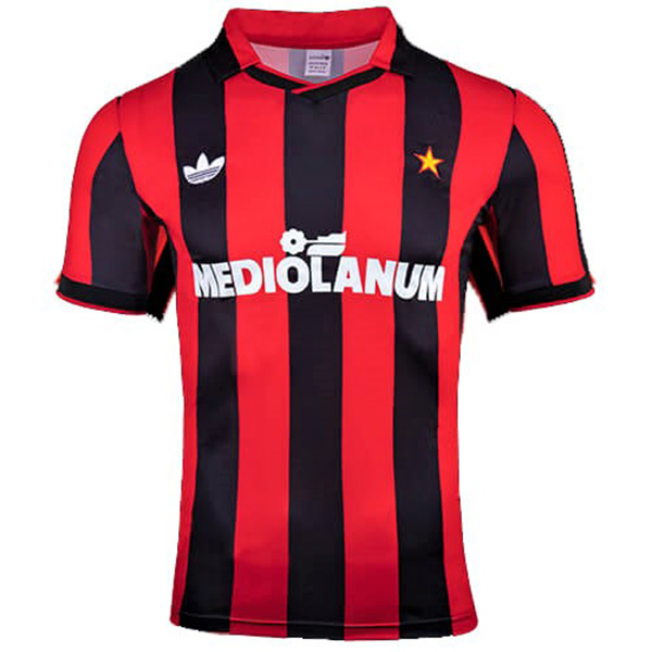 AC milan home retro jersey soccer uniform men's first football kit sports top shirt 1991-1992