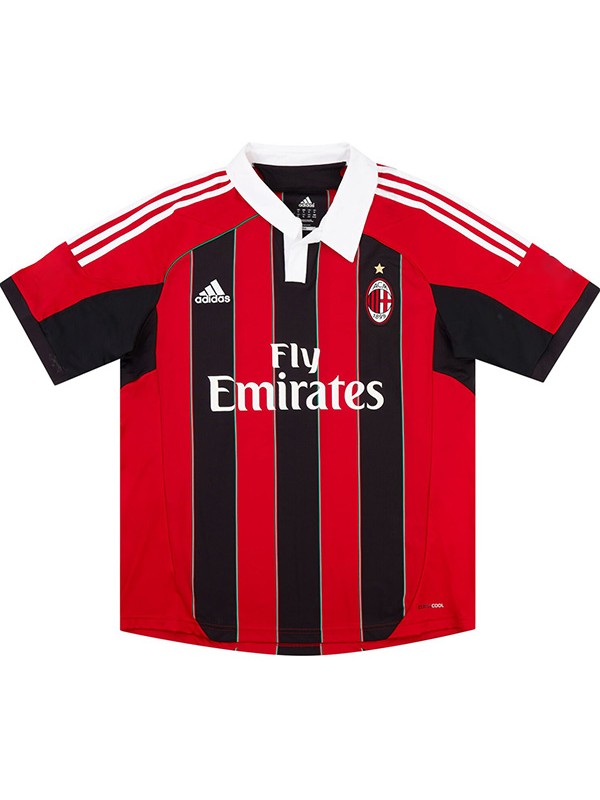 AC milan home retro jersey soccer uniform men's first sports football kit top shirt 2012-2013