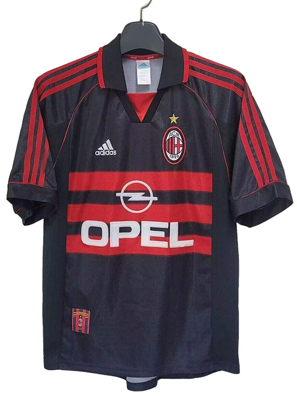 AC milan third retro jersey soccer uniform men's 3rd sports football kit top shirt 1998-1999