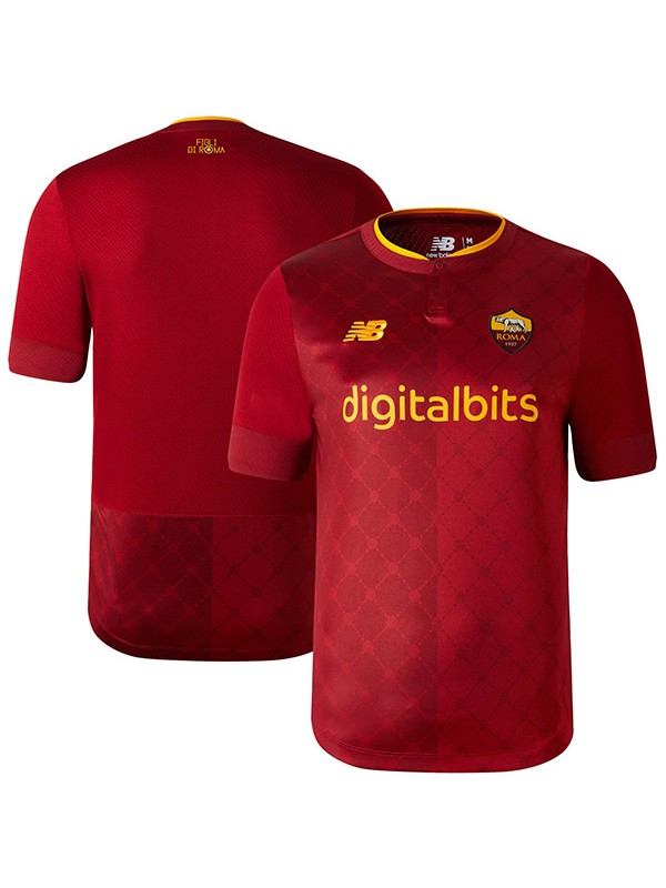 AS Roma home jersey soccer uniform men's first sports football tops shirt 2022-2023