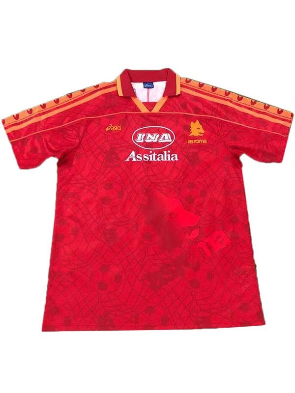 AS roma home retro soccer jersey maillot match men's 1st sportwear football shirt 1995-1996
